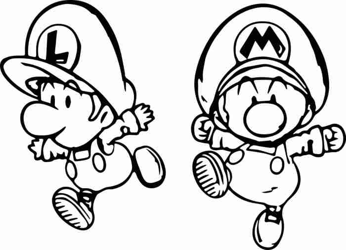 Mario and luigi coloring book