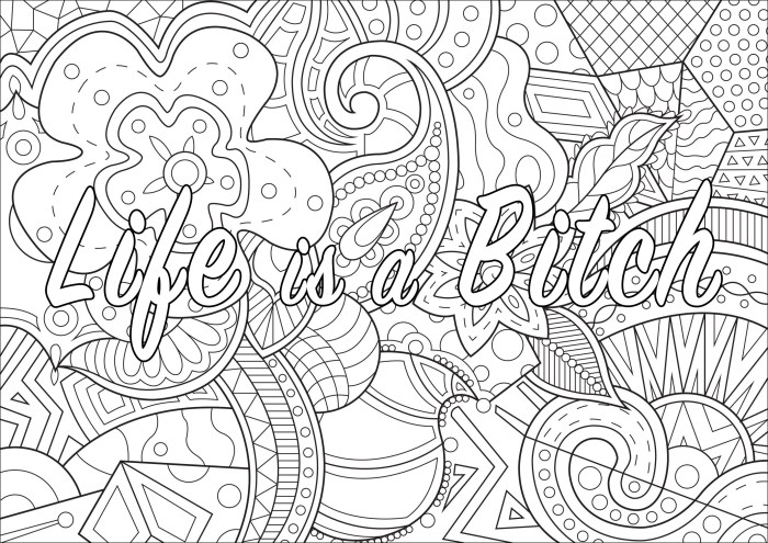 Cuss words coloring book