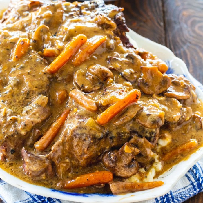 Crock pot roast recipe with cream of mushroom soup