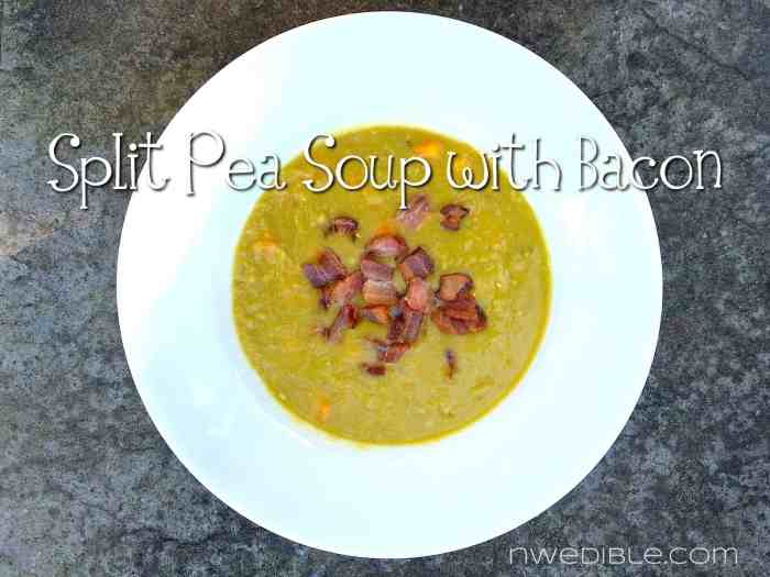 Split pea soup bacon recipe