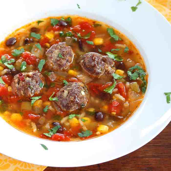 Soup with meatballs recipe