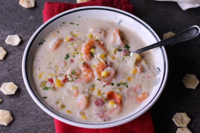 Chowder shrimp corn recipe soup easy potatoes littlespicejar