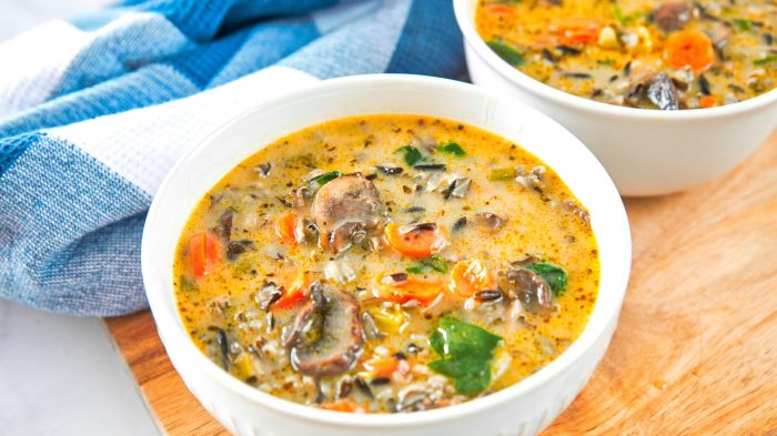 Vegetarian wild rice soup recipe